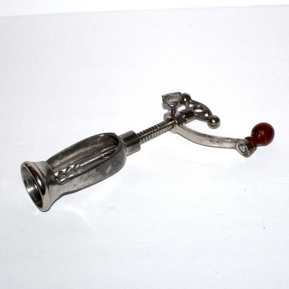 Vintage Corkscrew with handle French Style metal wood